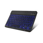 Microcase AL2670 Siyah Tablet ve Telefonlar İçin Rgb Led Işıklı Şarjlı Kablosuz Bluetooth Klavye