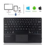 Microcase AL2746 Siyah Tablet ve Telefonlar İçin Şarjlı Touchpadli Türkçe Bluetooth Klavye