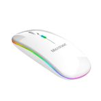 Microcase AL2767 Beyaz 1600 DPI Şarj Edilebilir 2.4 GHZ RGB Işık Çift Modlu Bluetooth Mouse
