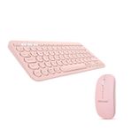 Microcase AL4812 Pembe 2 in 1 Yuvarlak Tuşlu Bluetooth Kablosuz Klavye-Mouse