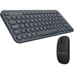 Microcase AL4812 Siyah 2 in 1 Yuvarlak Tuşlu Bluetooth Kablosuz Klavye-Mouse