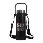 Microcase AL5025 Siyah Paslanmaz Çelik 800 ml Omuz Askılı El Tutacaklı Süzgeçli Termos