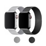 Microcase Amazfit Bip U Pro 40mm için Manyetik Metal Kordon Kayış - KY14 (Siyah)