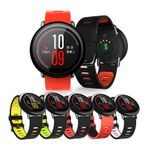 Microcase Amazfit GTR 2 KY16 47 mm Kırmızı Siyah Silikon Kordon Kayış
