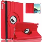 Microcase Apple İpad Mini 4 360 Döner Standlı Deri Kılıf Kırmızı