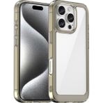 Microcase Apple iPhone 16 Promax Shield Serisi Darbeye Dayanıklı Yarı Esnek Plastik Tpu Kılıf - AL8100 - Füme