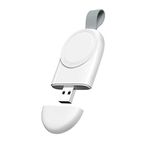 Microcase Apple Watch 7 41 mm için Anahtarlık Tipi Manyetik USB Şarj - Beyaz AL2364