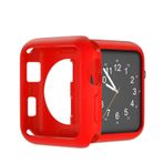 Microcase Apple Watch 7 41 mm Önü Açık Mat Silikon Kılıf - Kırmızı
