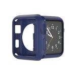 Microcase Apple Watch 7 41 mm Önü Açık Mat Silikon Kılıf Lacivert