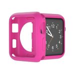 Microcase Apple Watch 7 41 Mm Önü Açık Mat Silikon Kılıf - Pembe