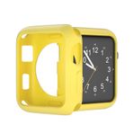 Microcase Apple Watch 7 41 Mm Önü Açık Mat Silikon Kılıf - Sarı