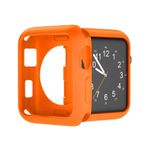 Microcase Apple Watch 7 41 Mm Önü Açık Mat Silikon Kılıf -Turuncu