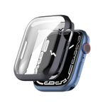 Microcase Apple Watch 7 41 mm Önü Kapalı Tasarım Silikon Kılıf - Antrasit Gri