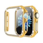Microcase Apple Watch 7 41Mm Elmas Taş Sert Rubber Kılıf - Gold