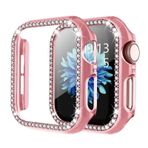 Microcase Apple Watch 7 41Mm Elmas Taş Sert Rubber Kılıf - Pembe