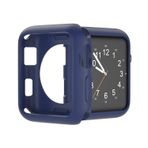 Microcase Apple Watch 7 45 mm Önü Açık Mat Silikon Kılıf - Lacivert