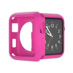 Microcase Apple Watch 7 45 Mm Önü Açık Mat Silikon Kılıf - Pembe