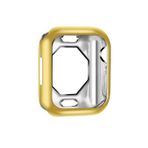 Microcase Apple Watch 7 45 Mm Önü Açık Parlak Silikon Kılıf -Gold
