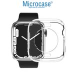 Microcase Apple Watch 7 45 Mm Önü Açık Tasarım Silikon Kılıf - Şeffaf