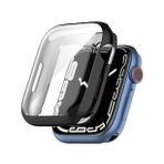 Microcase Apple Watch 7 45 mm Önü Kapalı Silikon Kılıf - Siyah