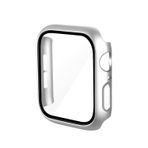 Microcase Apple Watch 7 45mm Ekran Korumalı Sert Slim Rubber Kılıf - Gümüş