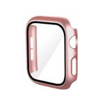 Microcase Apple Watch 7 45mm Ekran Korumalı Sert Slim Rubber Kılıf - Rose Gold