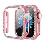 Microcase Apple Watch 7 45Mm Elmas Taş Sert Rubber Kılıf - Pembe
