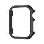 Microcase Apple Watch 7 45mm Metal Çerçeve Kılıf - Siyah Kn07