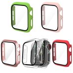 Microcase Apple Watch 8 45mm Ekran Korumalı Sert Slim Rubber Kılıf -AL3173 (Mat Kırmızı)