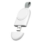 Microcase Apple Watch SE 2022 41mm - 45mm için Anahtarlık Tipi Manyetik USB Şarj - Beyaz AL2364
