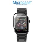 Microcase Apple Watch Seri 4 - 5 44 Mm Tam Kaplayan Kavisli Ekran Koruyucu 3d Pet Film - Siyah