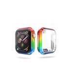 Microcase Apple Watch Seri 6 44 mm Rainbow Serisi Silikon Kılıf