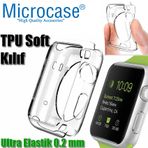 Microcase Apple Watch Seri 6 44 mm Silikon Kılıf ŞEFFAF