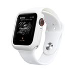 Microcase Apple Watch Serie 4-5 44 mm Candy Color Serisi Silikon Kılıf - Beyaz MC1403