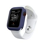 Microcase Apple Watch Serie 4-5 44 mm Candy Color Serisi Silikon Kılıf - Lacivert MC1403