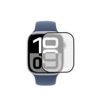 Microcase Apple Watch Series 10 46mm Tam Kaplayan Kavisli Ekran Koruyucu 3D Pet Film - Siyah AL3385