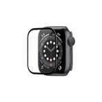 Microcase Apple Watch Series 9 41mm Tam Kaplayan Kavisli Ekran Koruyucu 3D Pet Film - Siyah AL3385