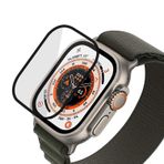 Microcase Apple Watch Ultra 2 Tam Kaplayan Kavisli Ekran Koruyucu 3D Pet Film - Siyah AL3385
