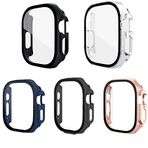 Microcase Apple Watch Ultra 49 mm Ekran Korumalı Sert Rubber Kılıf - AL3173 (Lacivert)