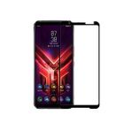 Microcase Asus Rog Phone 3 Tam Kaplayan Çerçeveli Tempered Ekran Koruyucu - Siyah