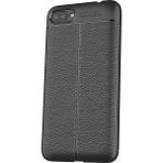 Microcase Asus Zenfone 4 Max ZC554KL Leather Effect Silikon Nano Glass Film Siyah Kılıf
