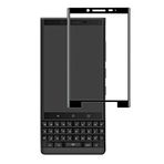 Microcase BlackBerry Key2 3D Curved Full Tempered Glass Cam Koruma - Siyah