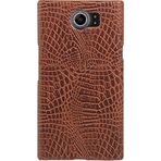 Microcase Blackberry Priv Crocodile Timsah Deri Kaplama Sert Rubber Kılıf