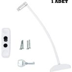 Microcase Çelik Halatlı Anahtarlı Kablolu Pvc Kapı Pencere Emniyet Hırsız Çocuk Güvenlik Kilidi - AL5186 1 Adet - Beyaz