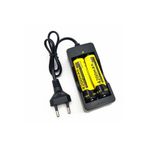 Microcase Çift Yuvalı Lityum İyon Şarj Edilebilir Pil Şarj Aleti 18650 3.7V-AL4396