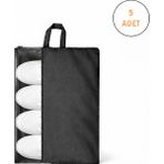 Microcase Çok Amaçlı Şeffaf Pencereli Ayakkabı Düzenleyici Seyahat Çantası Hurç 50X40 cm 5 Adet AL5502 - Siyah - 50 x 40 cm