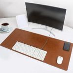 Microcase Deri Mouse Pad Laptop Bilgisayar Geniş Masa Matı - AL3023 Taba
