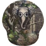 Microcase DS104 Kaydırmaz Silikon Tabanlı Fil Baskılı Bilek Destekli Mouse Pad 22X25CM - AL3825 - Gri
