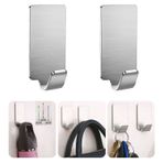 Microcase Güçlü Yapışkanlı Metal Banyo Mutfak Eşya Havlu Vb Ürün Askılığı AL4468-2 Adet Gümüş
