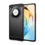 Microcase Honor X9B 5G / X50 / Honor Magic 6 LITE Brushed Carbon Fiber Silikon Kılıf - Siyah AL3332